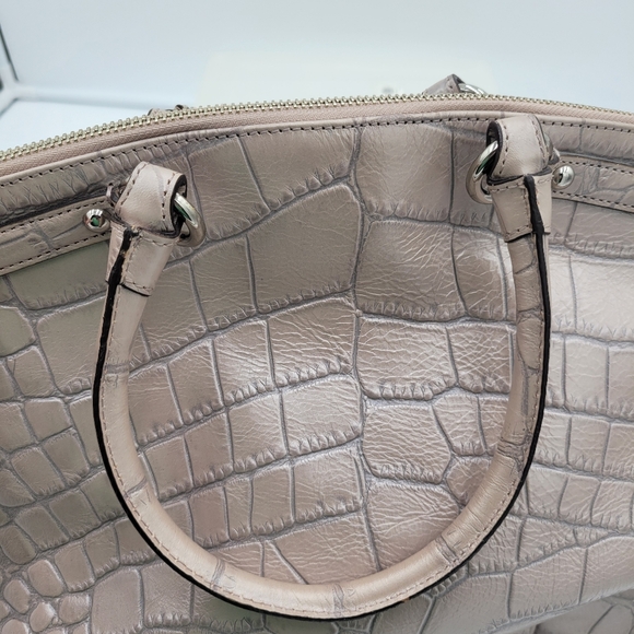 Coach Madison Sophia Embossed Satchel Sand Shoulder bag w Shoulder Strap - Picture 4 of 13